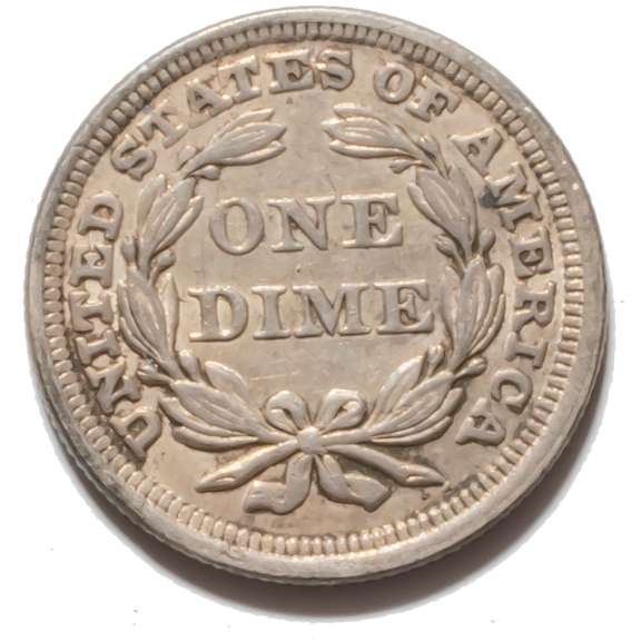 Near Unc Plus 1854 Arrows Seated Dime