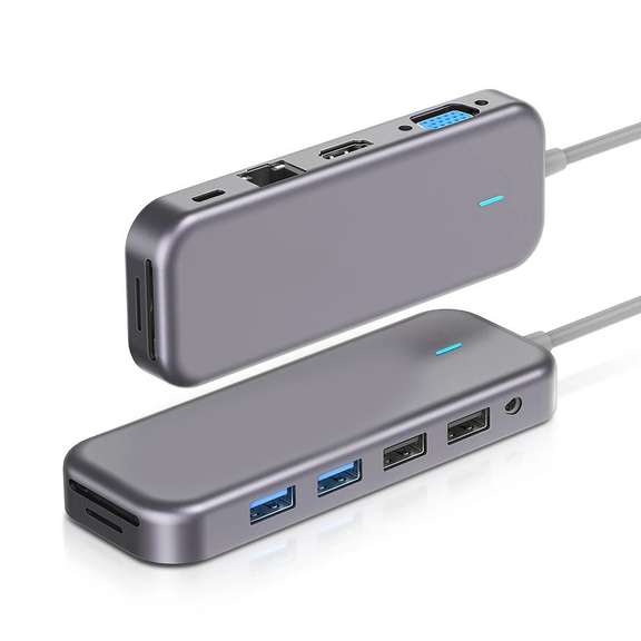 USB-C Data Hub with 100W Type-C PD