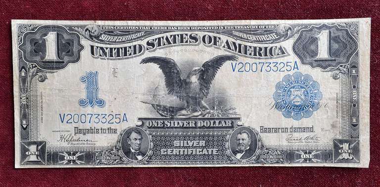 1899 Black Eagle $1 Silver Cert, Circ
