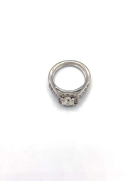 14KT White Gold Near Colorless Diamond Engagement Ring