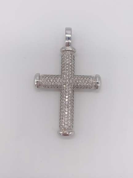 14kt White Gold Diamond Pendant
