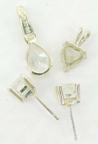 Sterling Silver Cubic Zirconia Pendants & Earrings