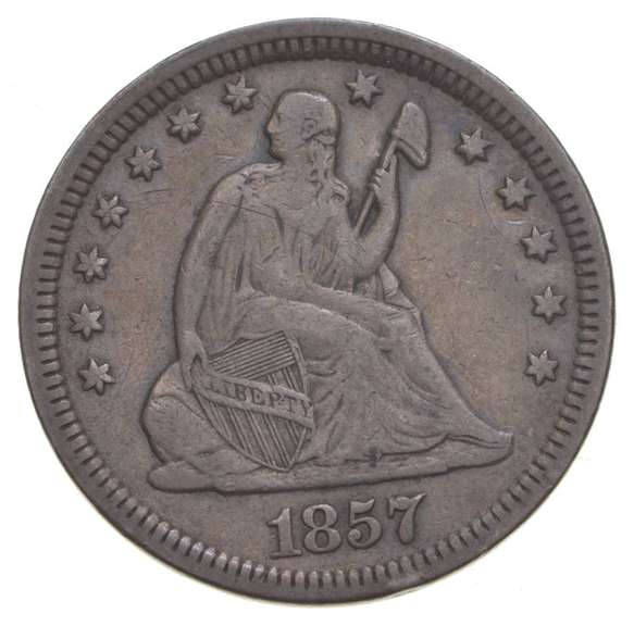 1857 Seated Liberty Quarter
