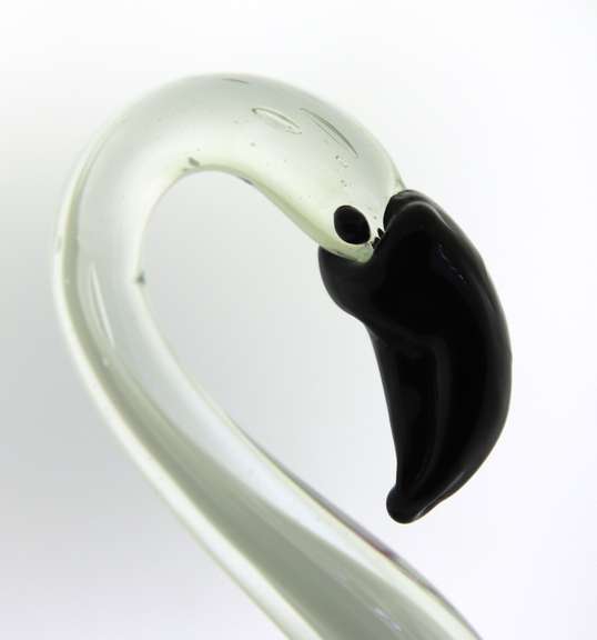 Hand Blown Art Glass Swan Figurine