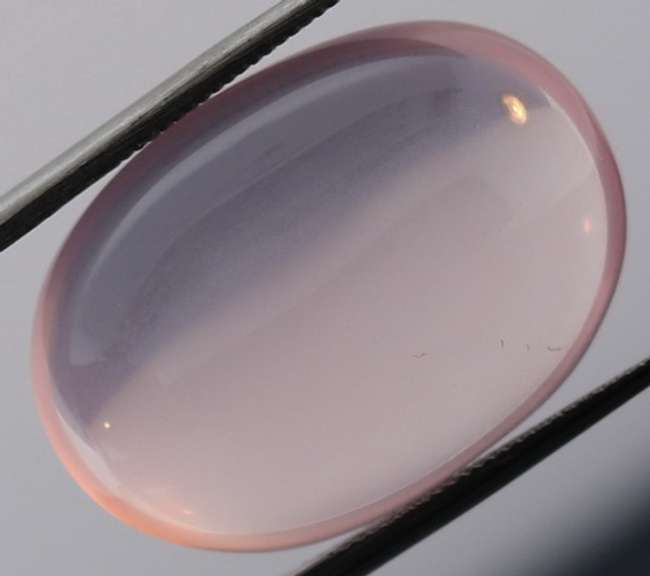 Glowing! 16.62ct powder pink Rose Quartz cabochon