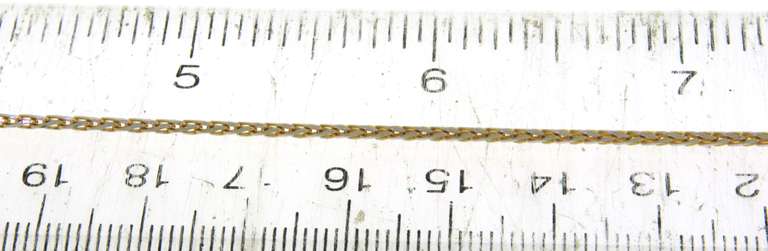 Fancy Yellow Gold Wheat Link Chain Necklace
