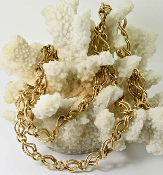 32" 18K Fancy Link Necklace....A Jewelry Wardrobe Must-Have