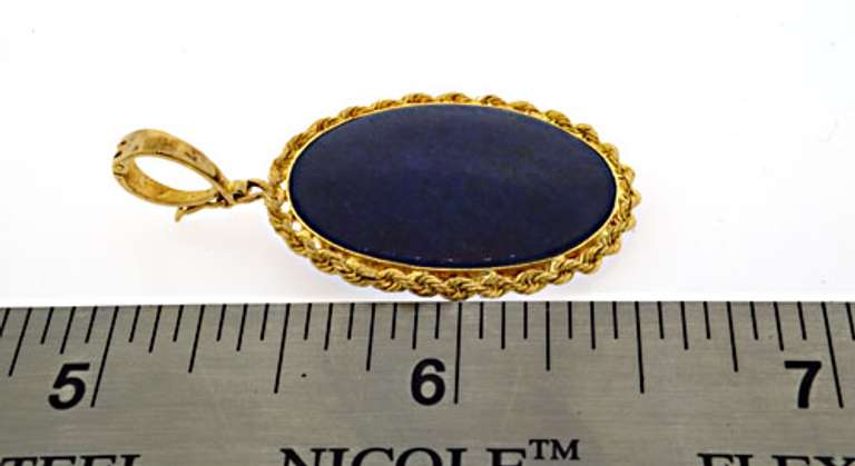 Deep Blue Lapis Lazuli 14kt Pendant