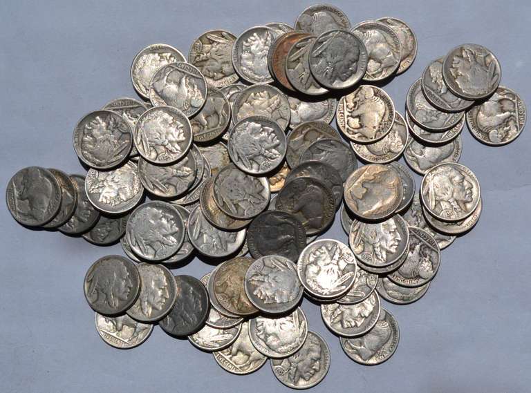 85 Full Date Unsearched Buffalo Nickels