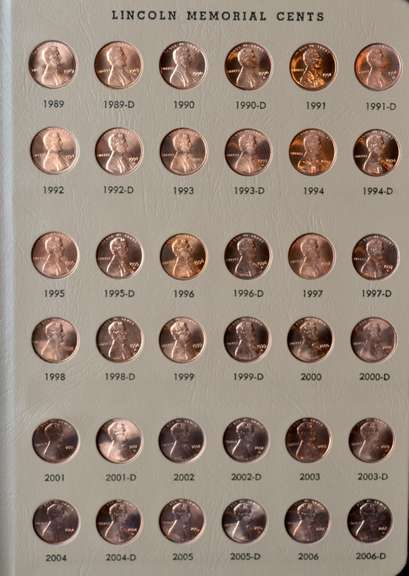 Lincoln Memorial Cents Red Uncirculated Complete Set 1959 - 2013.