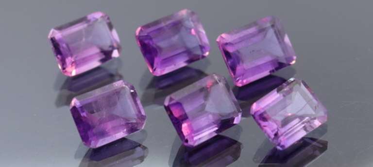 Glittering 12.38ct 6pc real Brazilian Amethyst set