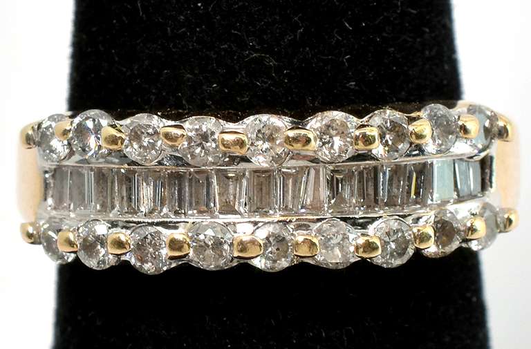 Shimmering Diamond Band Ring in 14KT Yellow Gold