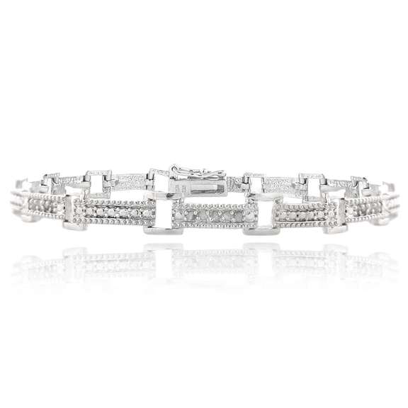 1/4ct Diamond Bar Link Bracelet