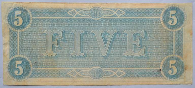 $ 5 T-69 Confederate States Note