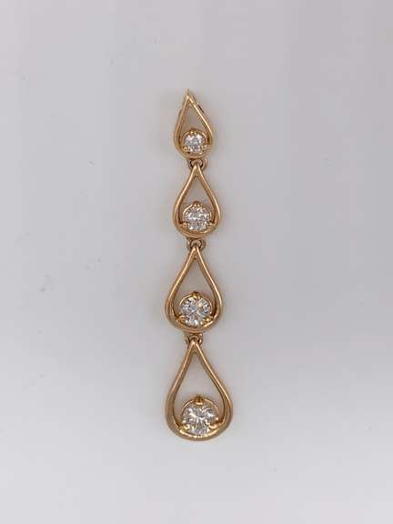 14kt White Gold & Diamond Pendant