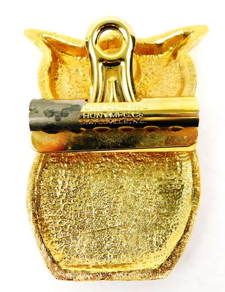 Vintage Large Rhinestone Owl Desk Clamp