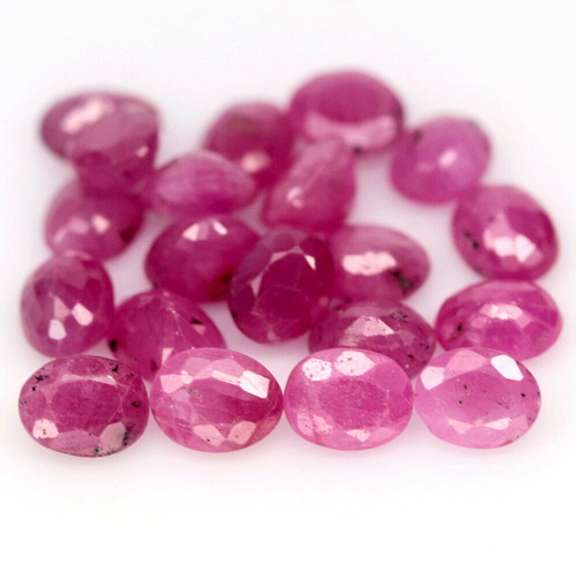 Heated only! 5.86ct natural pinkish red Ruby set