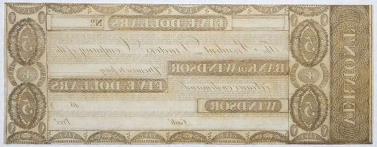 Crisp Exceptional 1800's $5 The Bank Of Windsor Vermont!