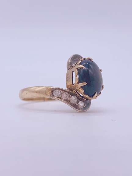 14kt Gold Star Sapphire Cocktail Ring