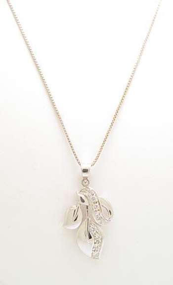 18kt White Gold and CZ Set