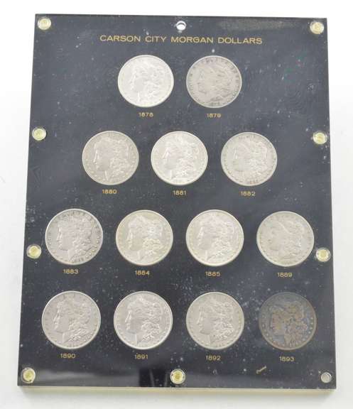 Lot (13) 1878-1893 Carson City Morgan Silver Dollars