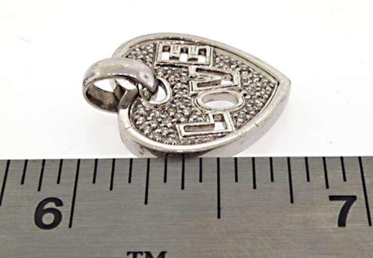 Modern 14kt 'LOVE' Heart Pendant
