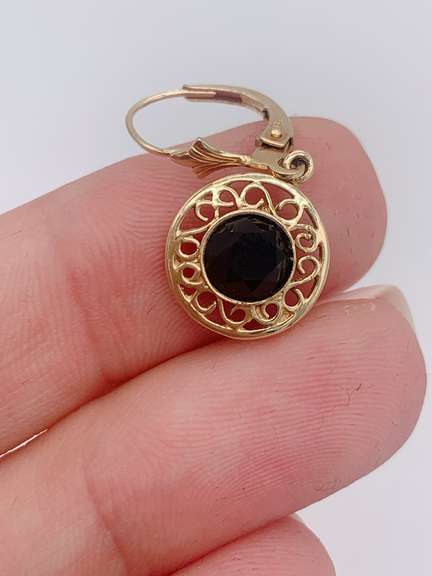 14kt Solid Yellow Gold Dangle Earrings