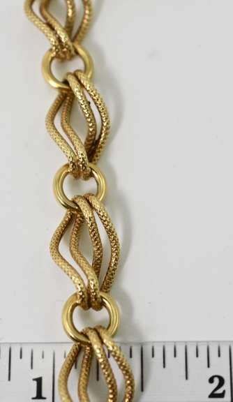 32" 18K Fancy Link Necklace....A Jewelry Wardrobe Must-Have