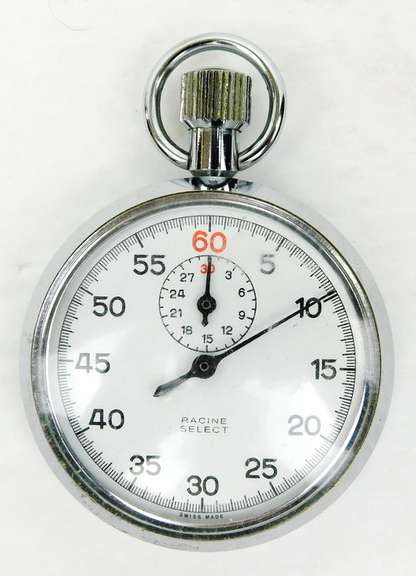 Racine Select Swiss Stop Watch, Works
