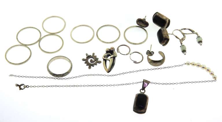 Lot of Sterling Silver Misc Jewelry