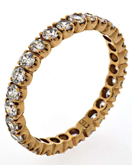 14kt Yellow Gold Cubic Zirconia Eternity Band