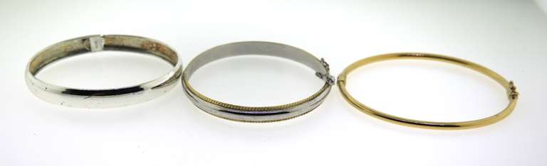 Lot of 3 Sterling Silver Bangles