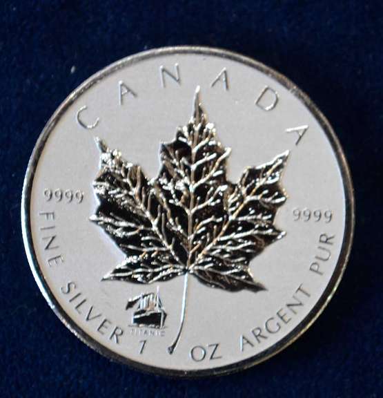 2012 Reverse Proof Titanic   Privy Mark 5 Dollar Canada 1 OZ Silver Coin