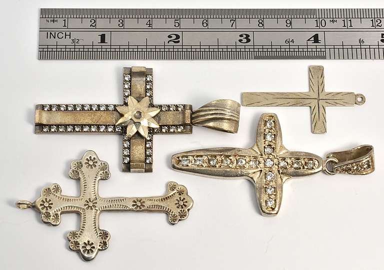 Excellent Group of 4 Sterling Crosses