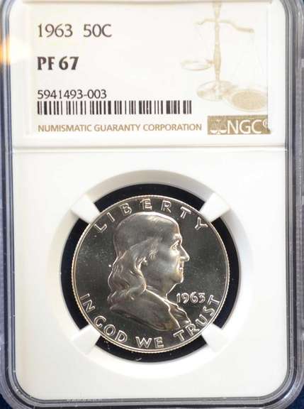 1963 NGC PROOF 67 50C