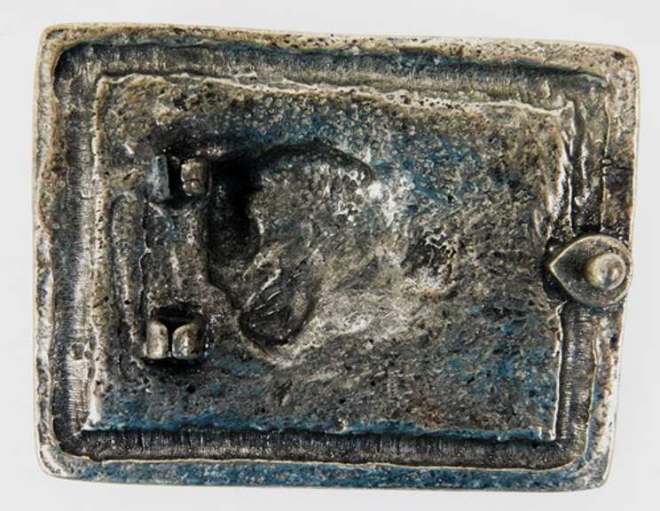 Enameled Buffalo Belt Buckle