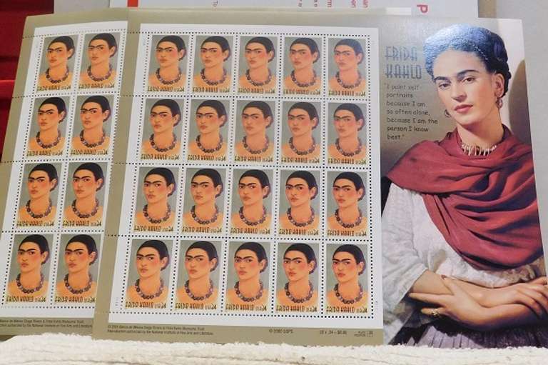 Stamp Sheets:  Frida Kahlo $13.60