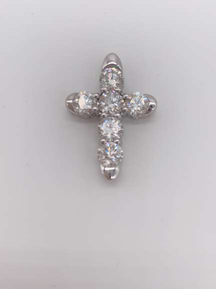 14kt Solid White Gold Diamond Pendant- 2.0+ CTW