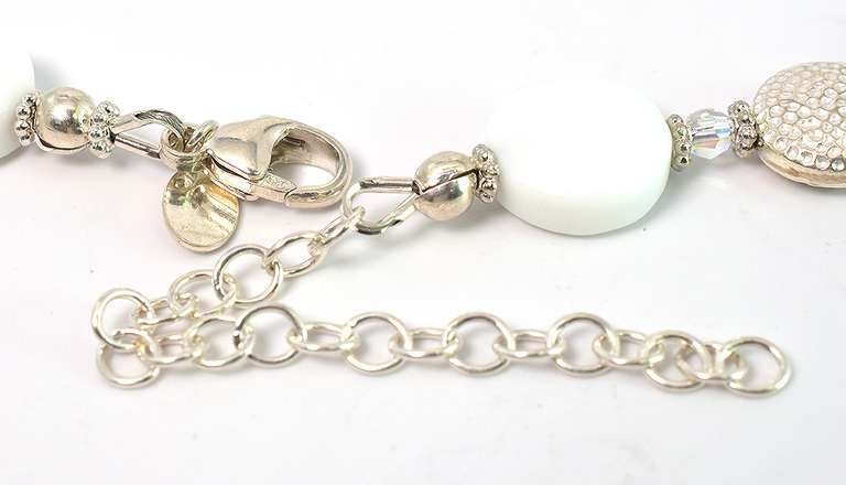 Lovely Beaded Necklace in Sterling Silver