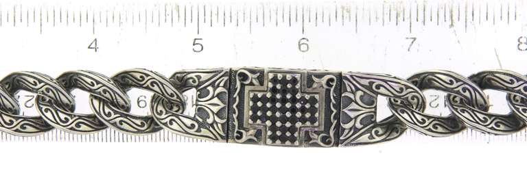 Scot Kay Black Sapphire Cross Bracelet