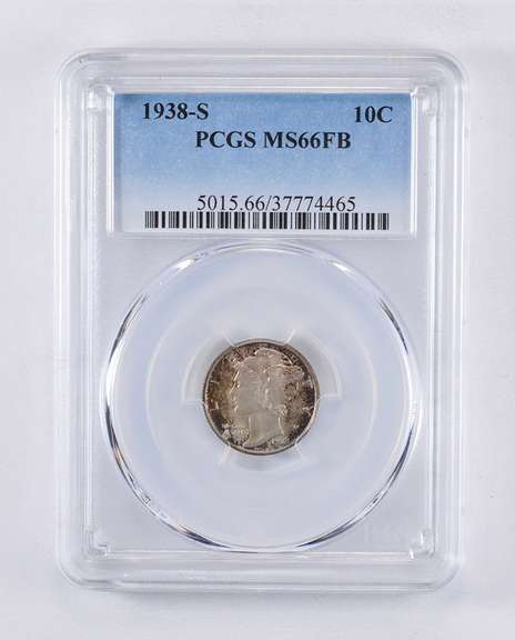 MS66 FB 1938-S Mercury Dime - Graded PCGS