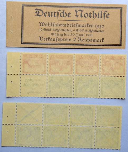 1927 Booklet Pane  Mint & Cover Michel # MH-29