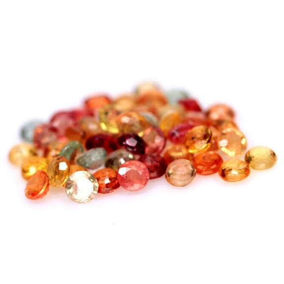 7.55ct heated only Autumn leaves Sapphire set