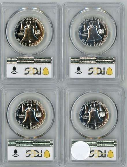 4 Diff Awesome PCGS PR67 Franklin Half Dollars 1960-1963