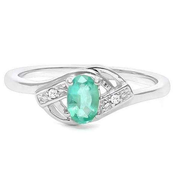 1/2 CT EMERALD & 18K GOLD PLATED RING