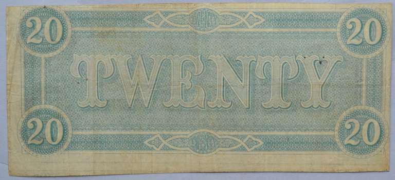 $ 20 1864 Confederate States Note