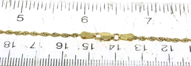 Popular Yellow Gold Rope Chain Necklace