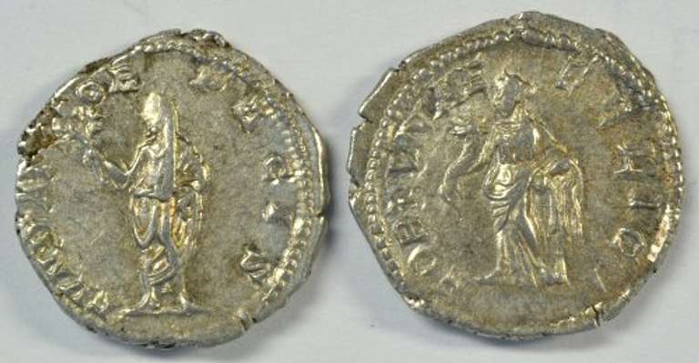 Near Mint Septimius Severus & Julia Domna Roman Silver Ancients