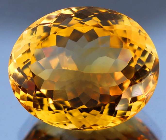 Substantial 24.67ct vivid orange unheated Citrine