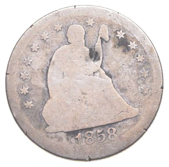 1858-S Seated Liberty Quarter